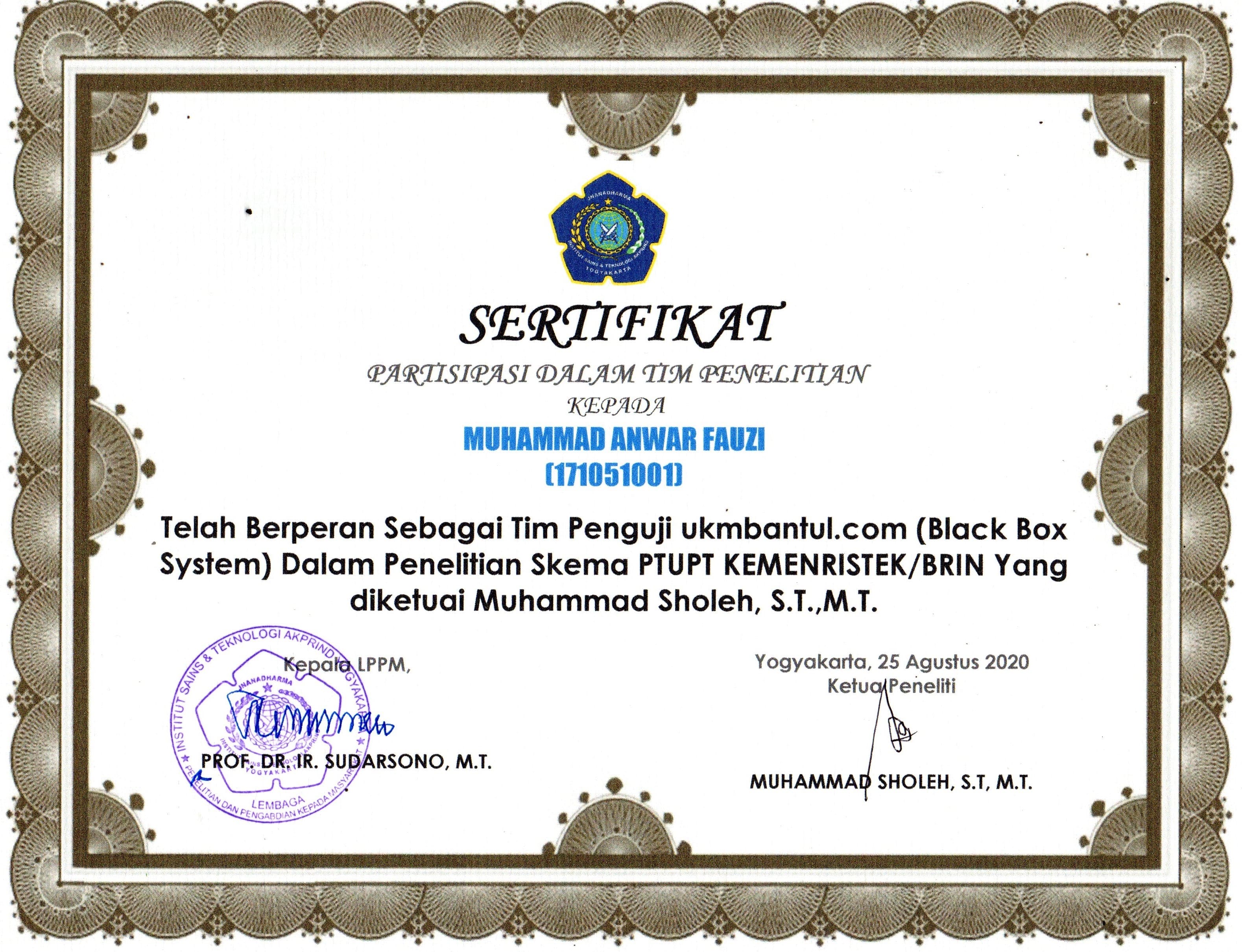Kontribusi dalam Proyek Penelitian